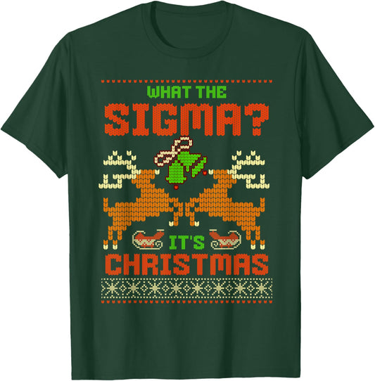 What The Sigma? It's Christmas Ironic Xmas Meme Brainrot T-Shirt - T-Shirt | Forest