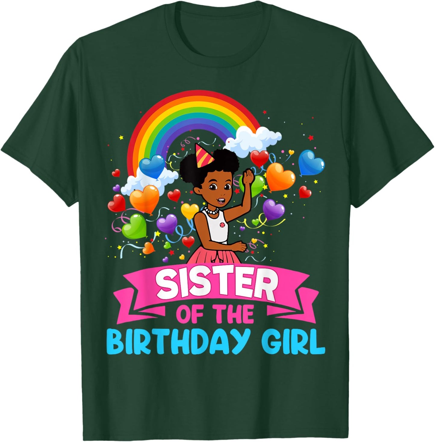 Sister Of Birthday Girl Gracie Birthday Dolls Girl Party T-Shirt - T-Shirt | Forest