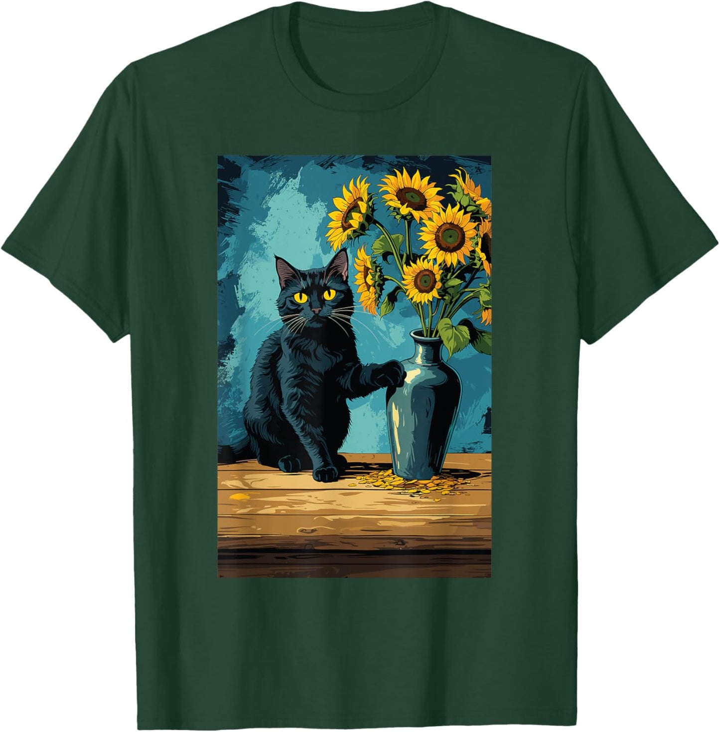 Cat with a flower vase Women T-Shirt - T-Shirt | Forest