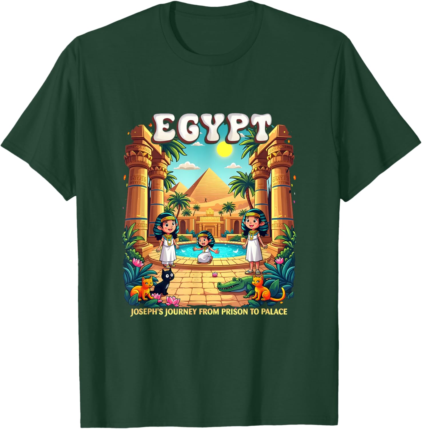 Egypt Adventure Kids VBS 2025 Camp Youth Trip T-Shirt - T-Shirt | Forest