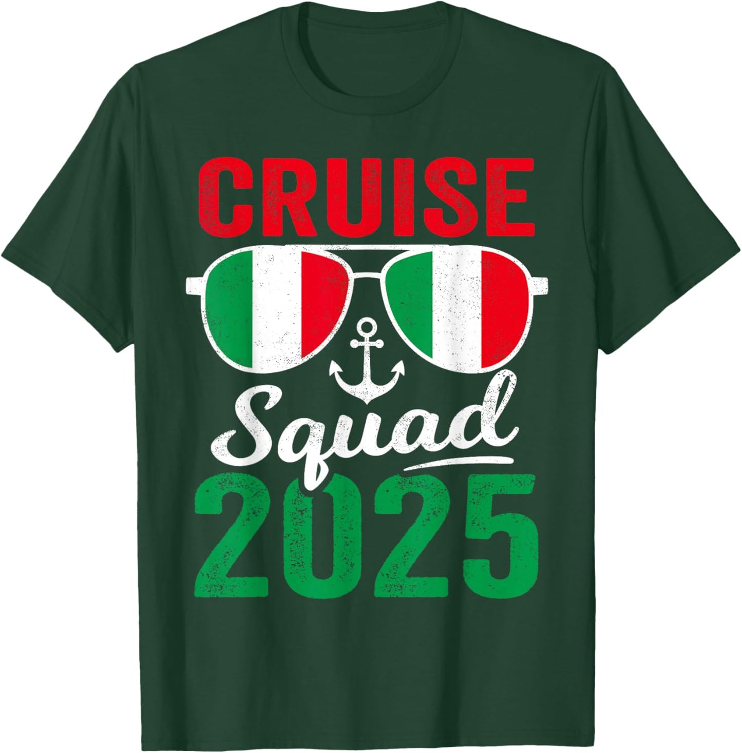 Italy Cruise Squad 2025 Summer Vacation Matching Family T-Shirt - T-Shirt | Forest