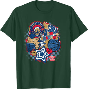 NBA New Orleans Pelicans Psychedelic Basketball Collage T-Shirt - T-Shirt | Forest
