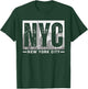 Vintage NYC New York City NY Skyline Souvenir Men Women Kids T-Shirt - T-Shirt | Forest