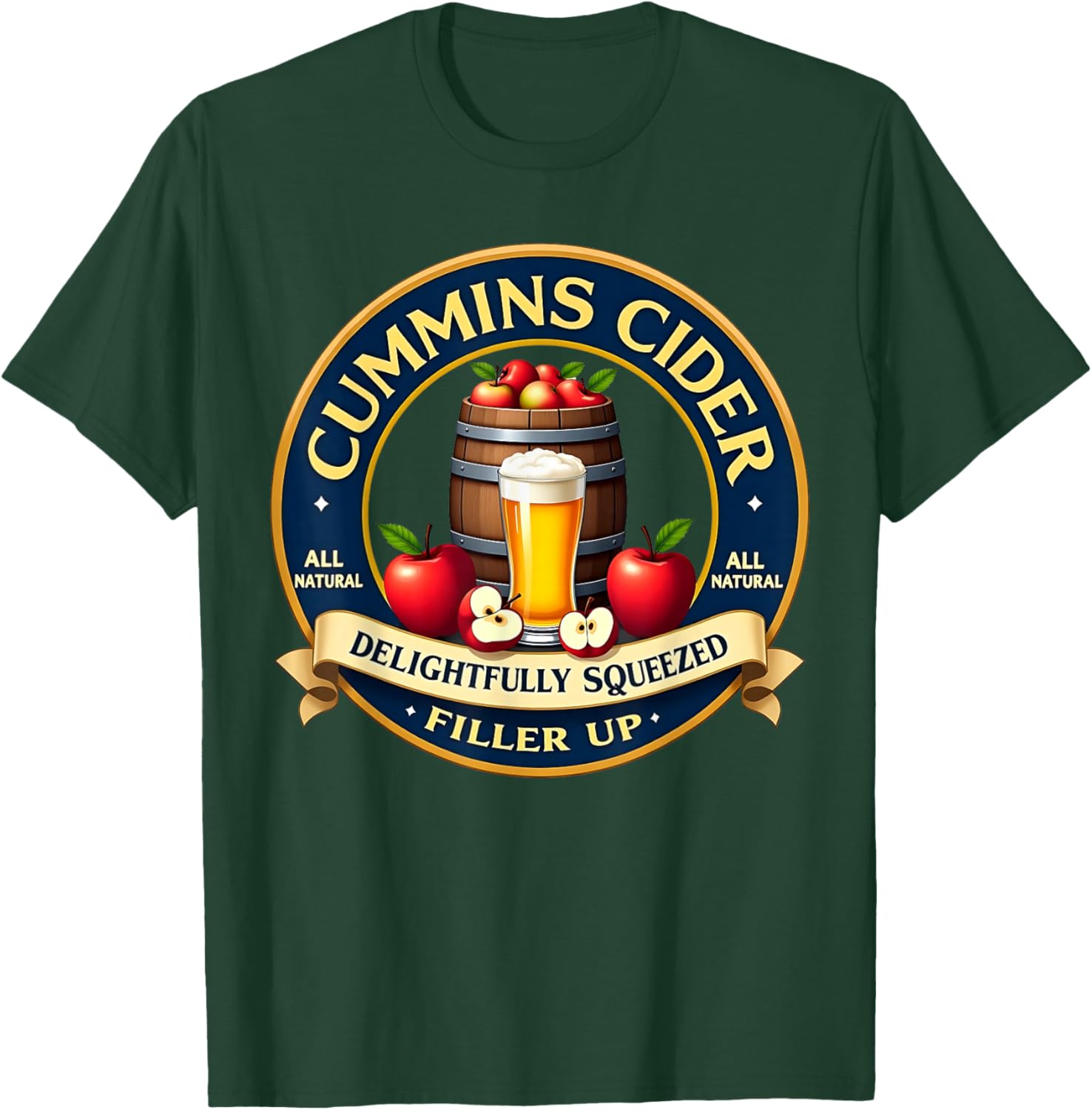 Funny Hard Dickens Cider Drinking Humor Vintage Pinup T-Shirt - T-Shirt | Forest