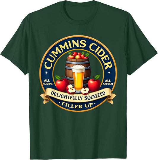 Funny Hard Dickens Cider Drinking Humor Vintage Pinup T-Shirt - T-Shirt | Forest