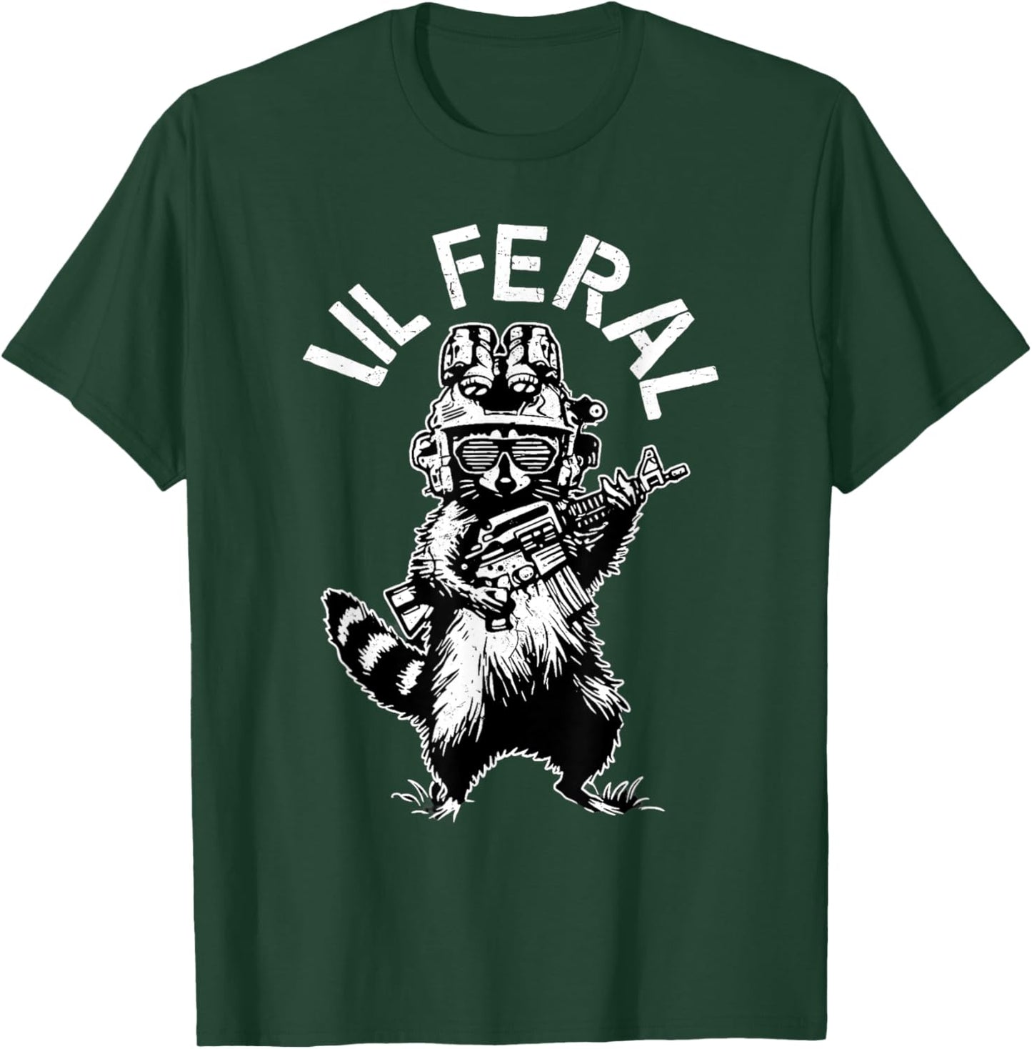 Lil Feral Raccoon Shirt for Kids Funny Raccoon Lover T-Shirt - T-Shirt | Forest