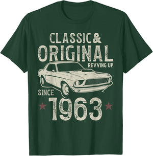 62nd Birthday 1963 Classic Car T-Shirt - T-Shirt | Forest