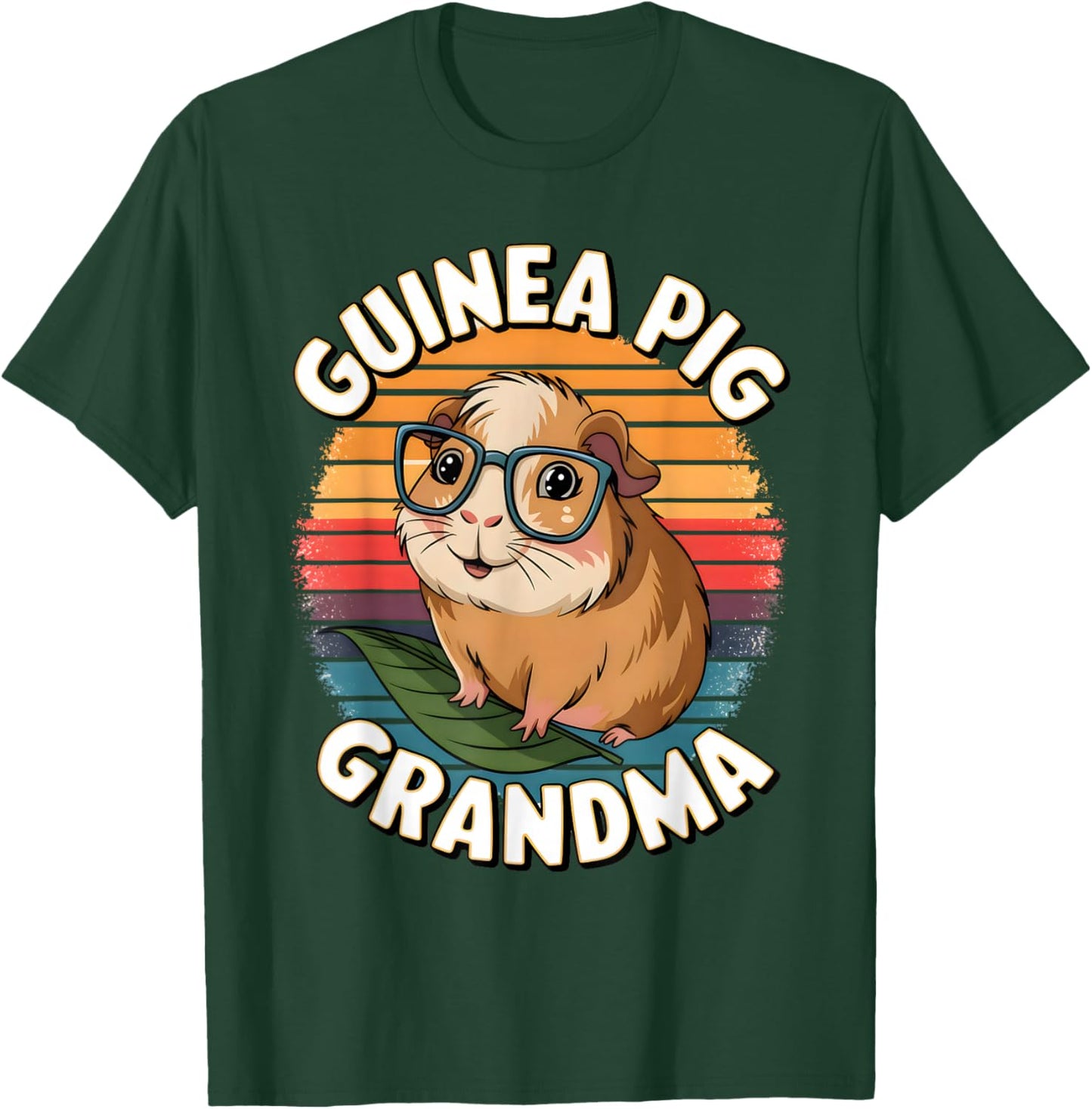 Cute Guinea Pig Grandma Design for Grandmothers T-Shirt - T-Shirt | Forest