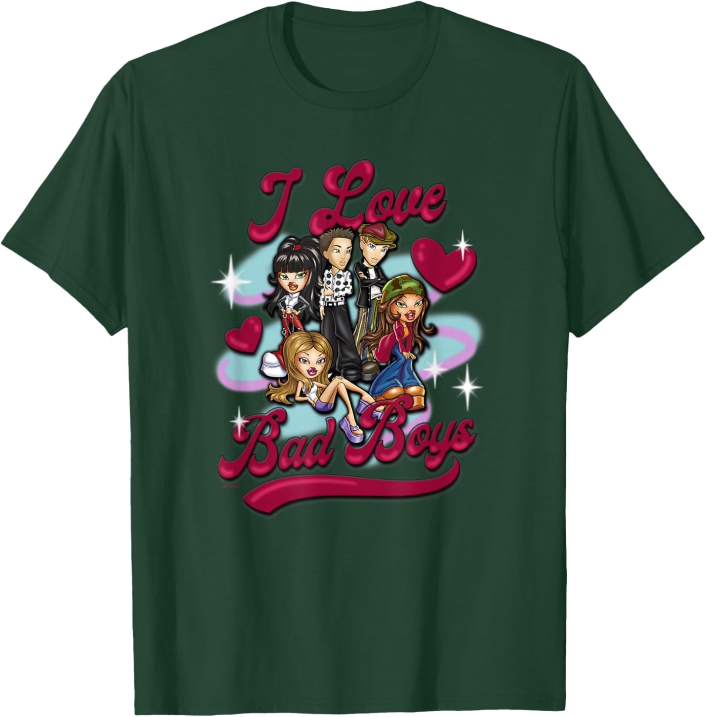 Bratz I Love Bad Boys Valentine's Day Airbrush T-Shirt - T-Shirt | Forest