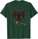 Smoking Cat Graphic T-Shirt - T-Shirt | Forest