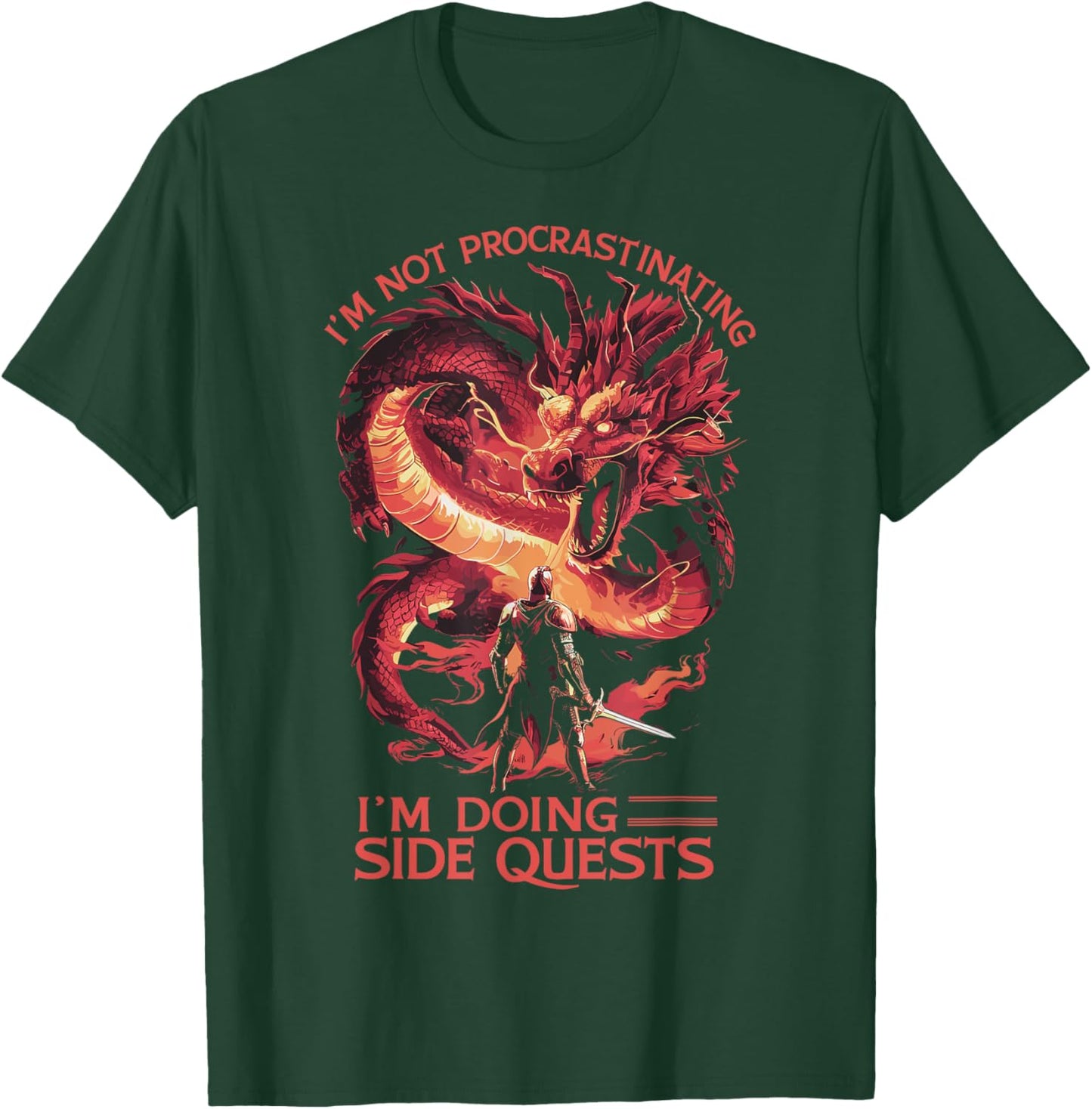 I'm Not Procrastinating I'm Doing Side Quests - RPG Gamer T-Shirt - T-Shirt | Forest