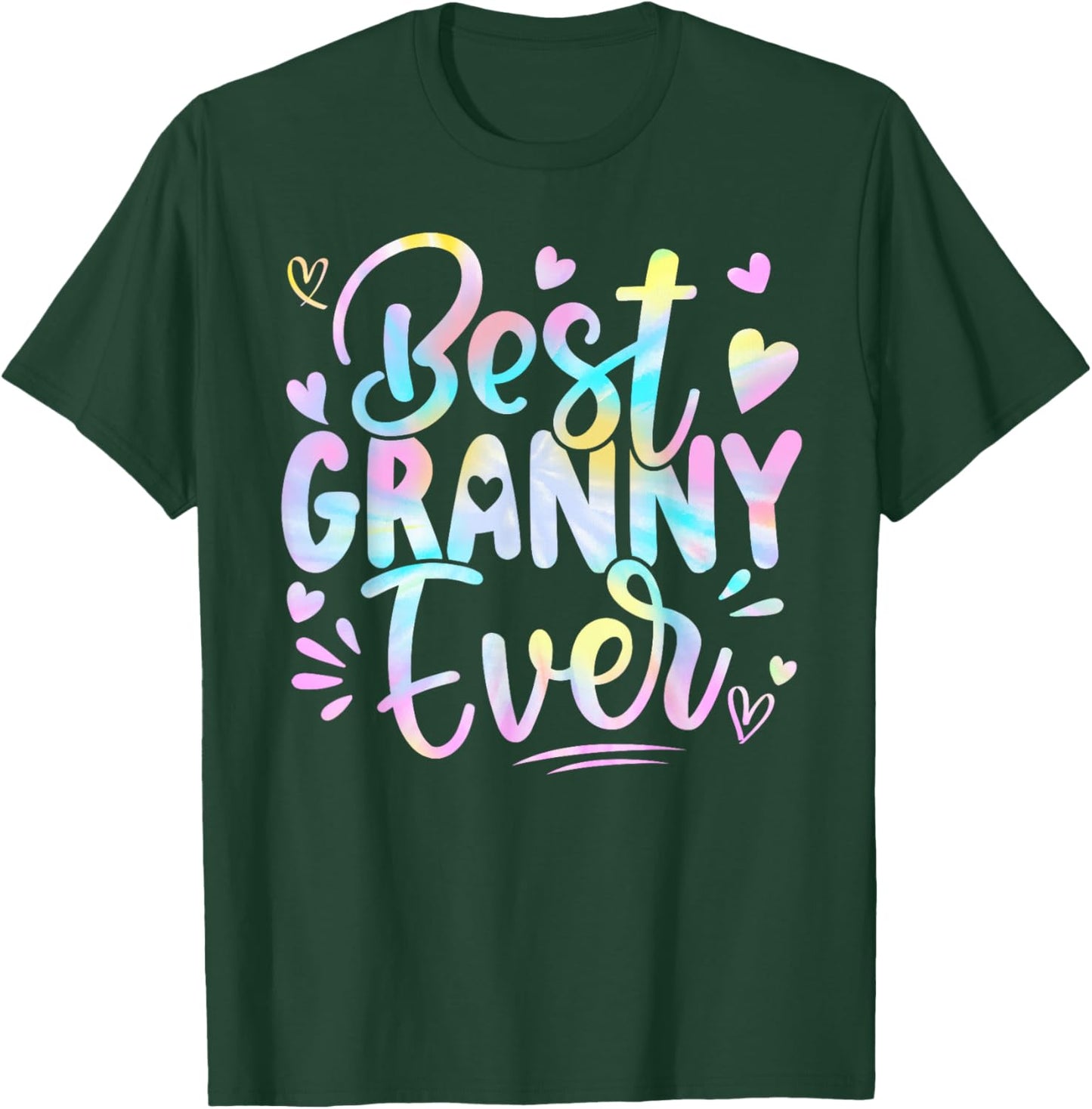 Best Granny Ever Mama Grandma Mother's Day Tie Dye Women T-Shirt - T-Shirt | Forest