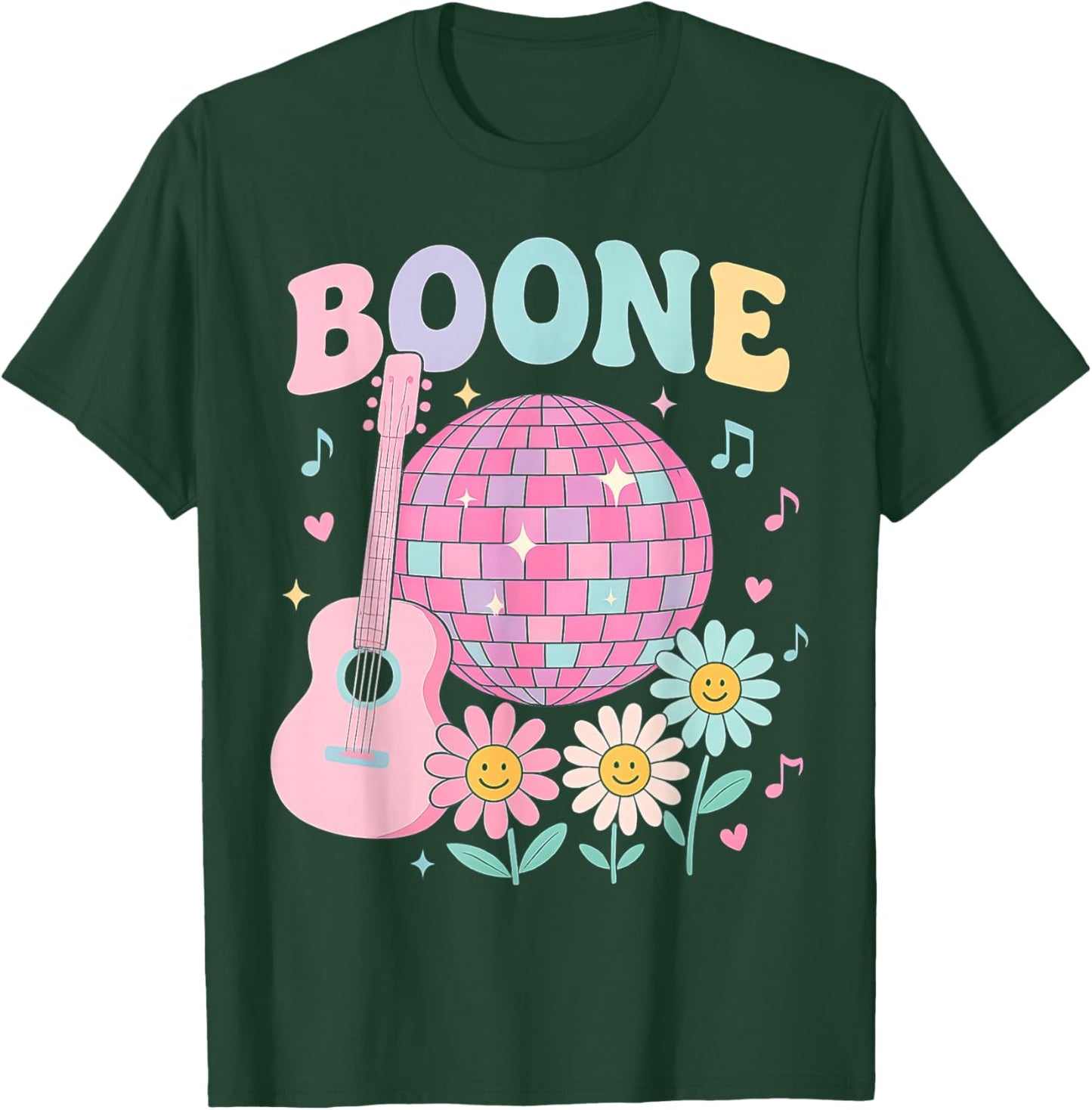 Boone Family Name I Love Boone Personalized Vintage T-Shirt - T-Shirt | Forest