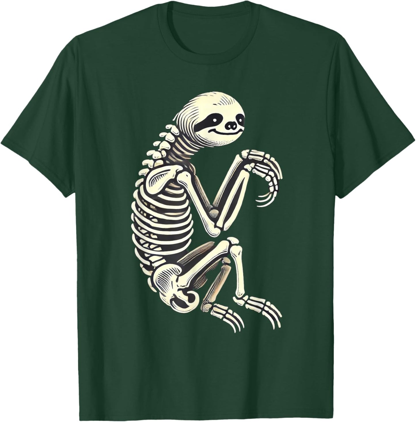 Sloth Skeleton Halloween T-Shirt - T-Shirt | Forest