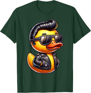 50s Sock Hop Rubber Ducky Greaser Boys Kids Rockabilly Ducky T-Shirt - T-Shirt | Forest