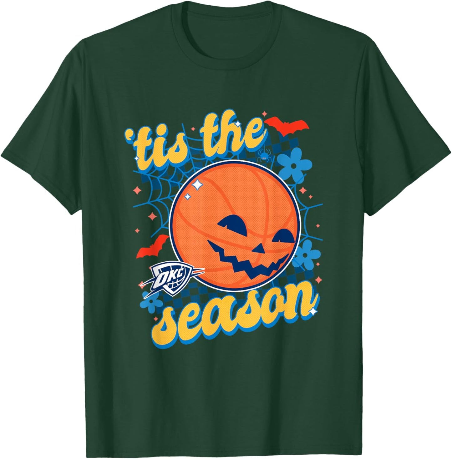 NBA Oklahoma City Thunder Halloween Spooky Season T-Shirt - T-Shirt | Forest