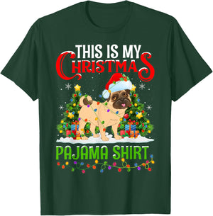 English Mastiff Dog Xmas Lights This Is My Christmas Pajama Women Kids T-Shirt - T-Shirt | Forest
