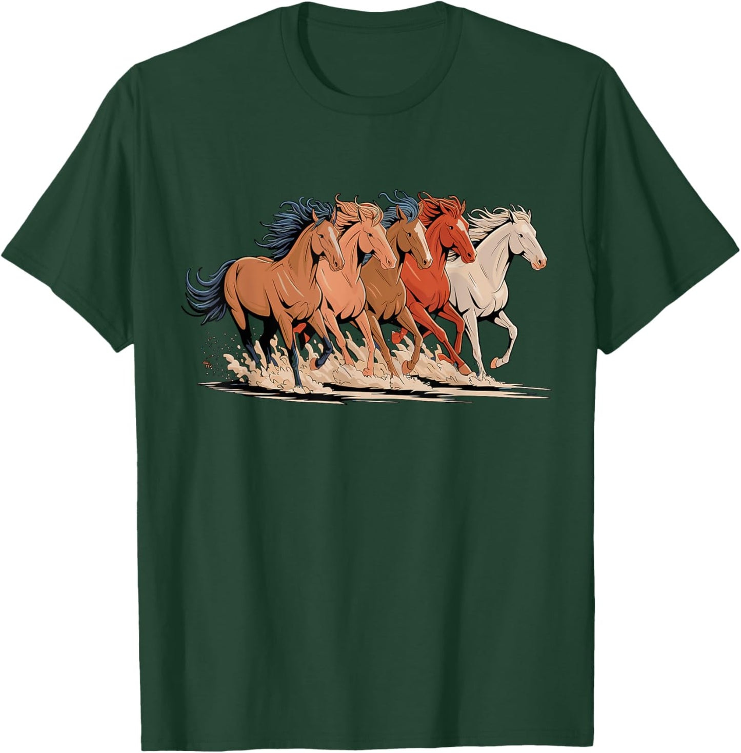 Magical and Funny Horse lover Gifts Adult Horses Black Small Short Sleeve T-Shirt - T-Shirt | Forest
