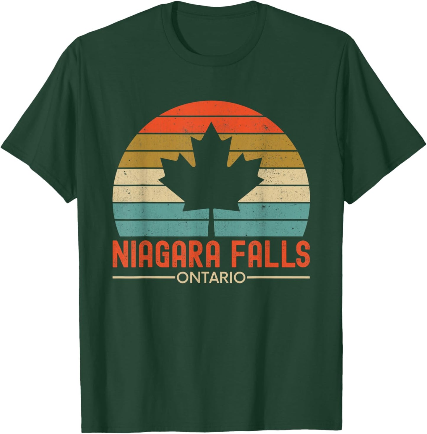 Niagara Falls Canada Ontario Vintage Retro Souvenirs Maple T-Shirt - T-Shirt | Forest