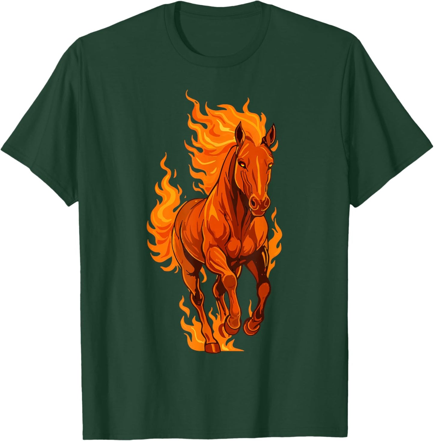 Fire Horse Chinese New Year 2026 Moon Star Sign Festival T-Shirt - T-Shirt | Forest