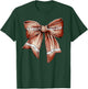 Coquette Bow Pumpkin American Football Thanksgiving Autumn T-Shirt - T-Shirt | Forest
