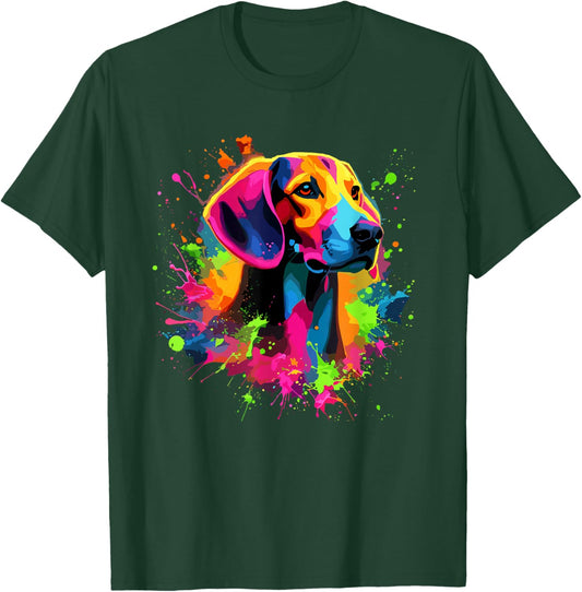 Splash Art American Foxhound T-Shirt - T-Shirt | Forest