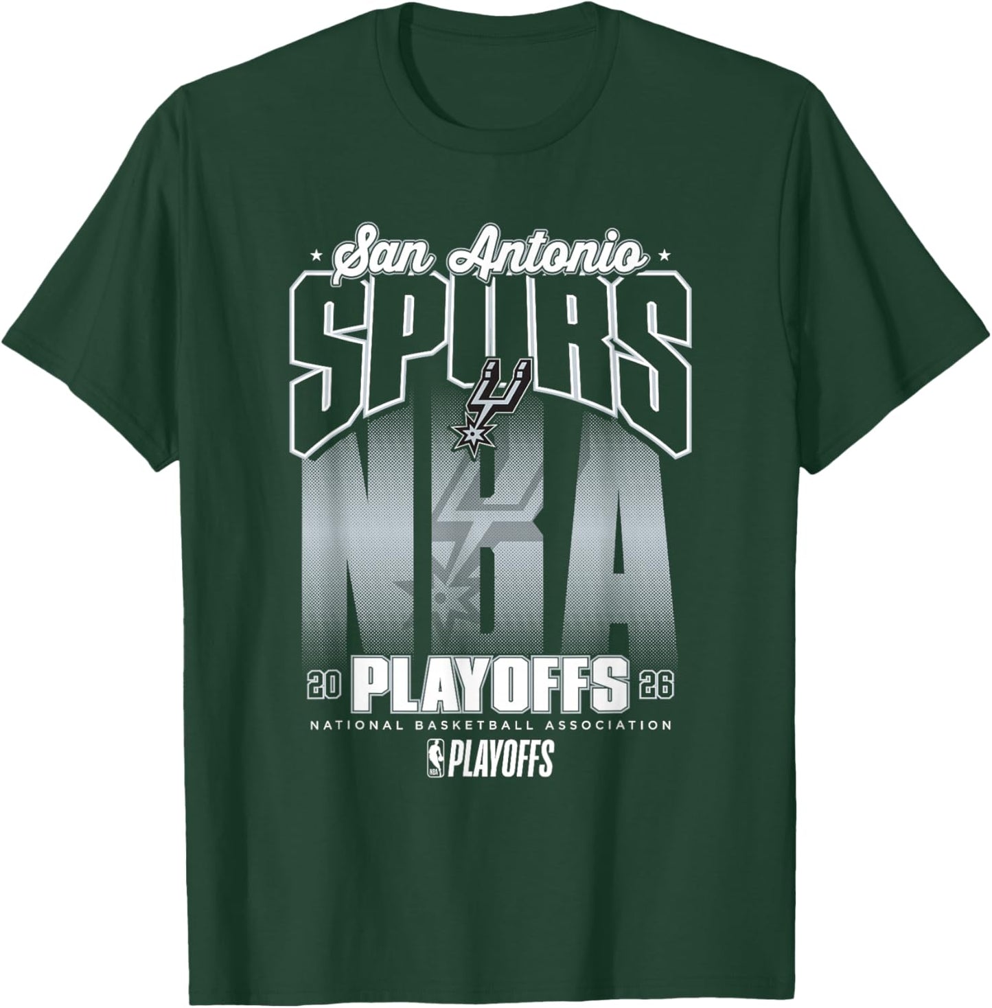 NBA Officiel 2026 Playoffs San Antonio Spurs Fade T-Shirt - T-Shirt | Forest