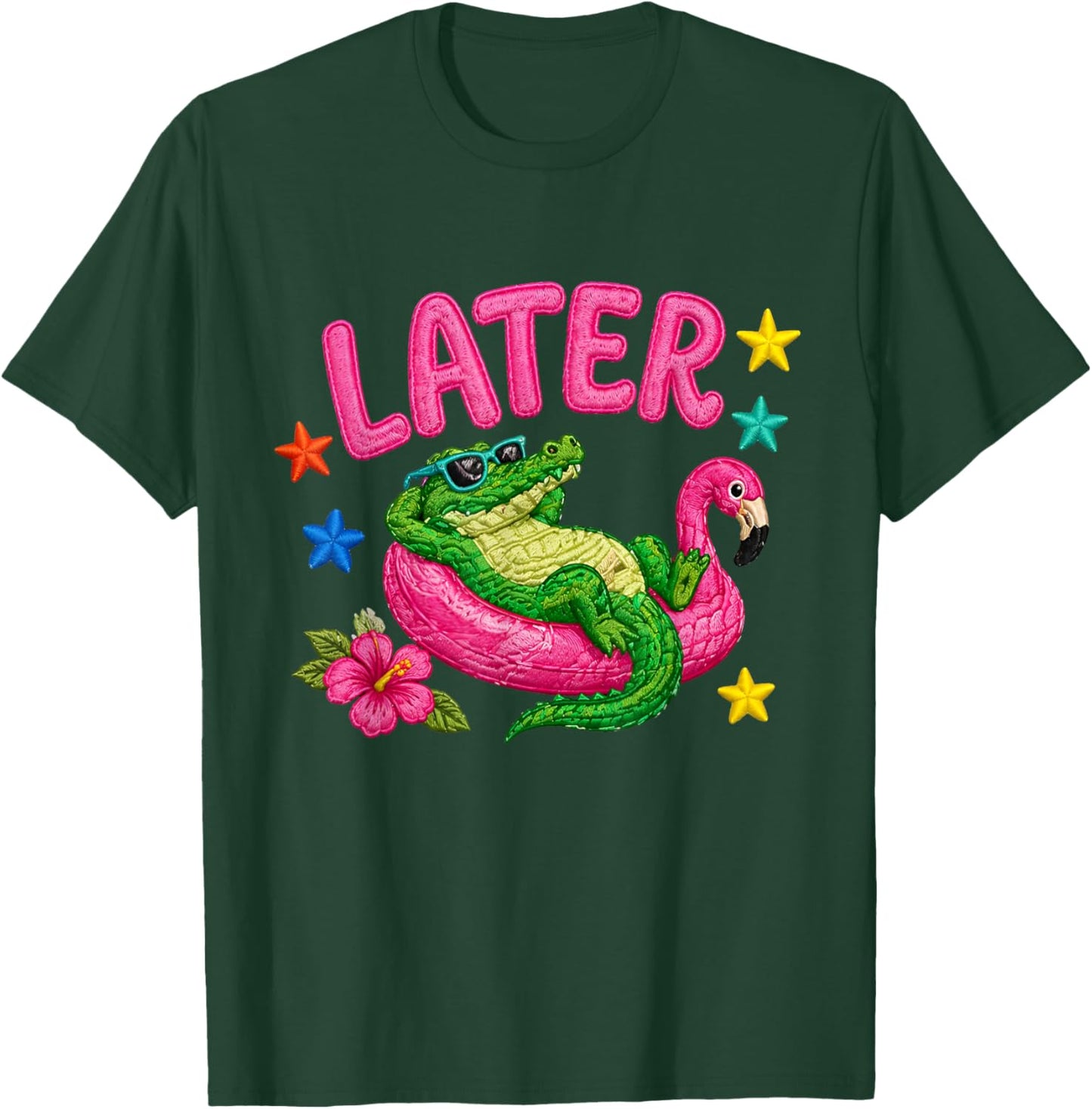 (2 Sides) Later Gator After While Crocodile Funny Alligator T-Shirt - T-Shirt | Forest