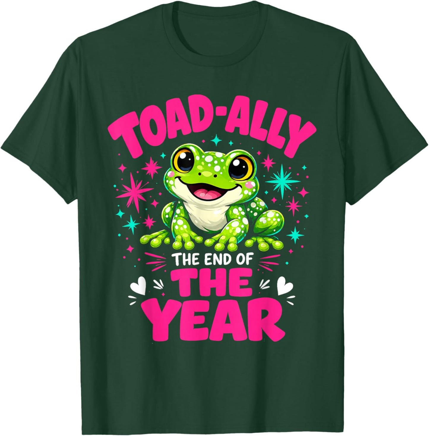 Toad Ally Frog Teacher The End of Year Last Day of School T-Shirt - T-Shirt | Forest