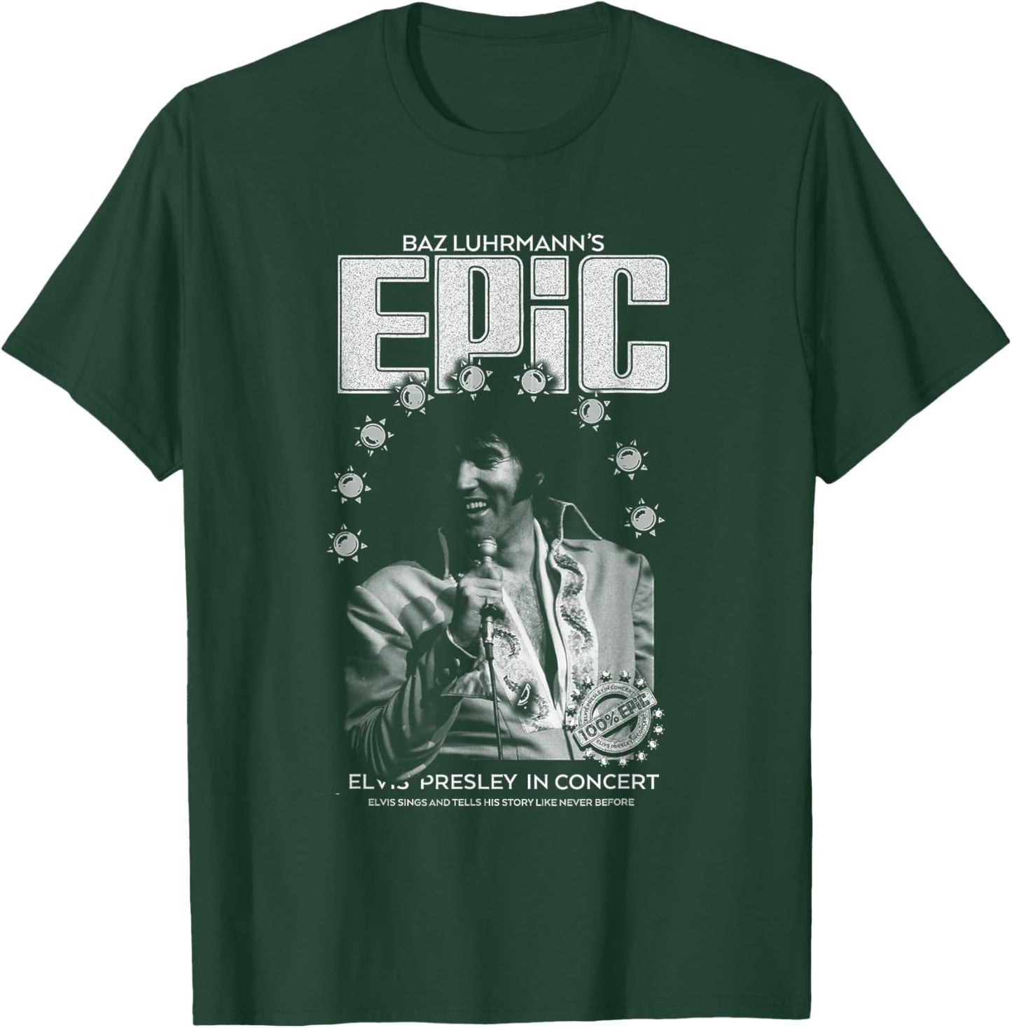 Elvis Presley Epic Black and White Portrait T-Shirt - T-Shirt | Forest