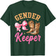 Boots Or Bows Gender Keeper of The Gender Reveal Family T-Shirt - T-Shirt | Forest