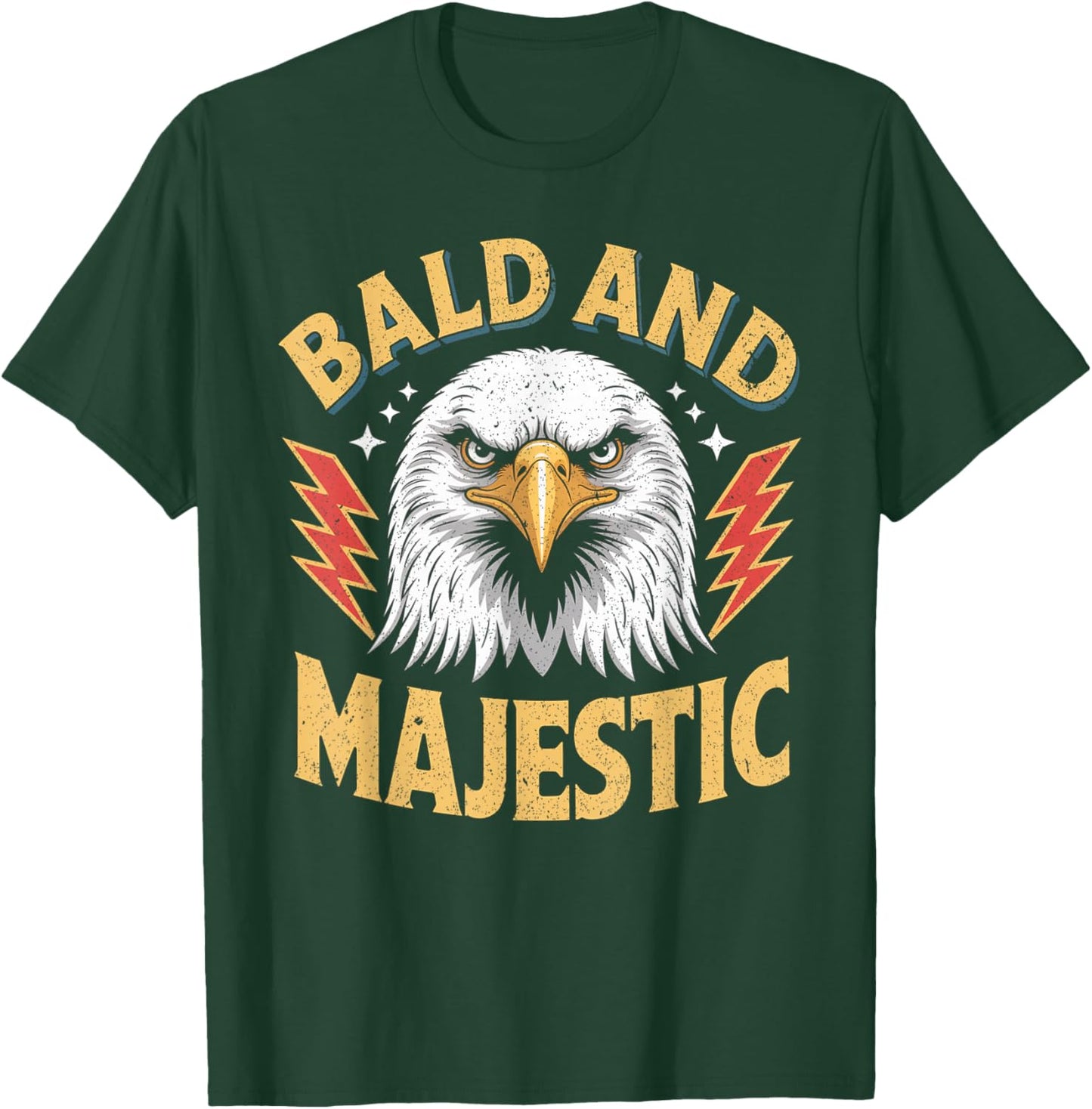 Bald & Majestic Sexy Bald Guy Funny Dad Joke T-Shirt - T-Shirt | Forest