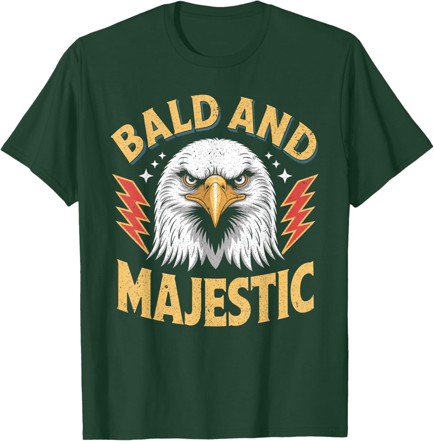Bald & Majestic Sexy Bald Guy Funny Dad Joke T-Shirt - T-Shirt | Forest