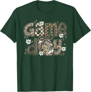 Camo Coquette Bow Football Season Camo Game Day Fall Autumn T-Shirt - T-Shirt | Forest