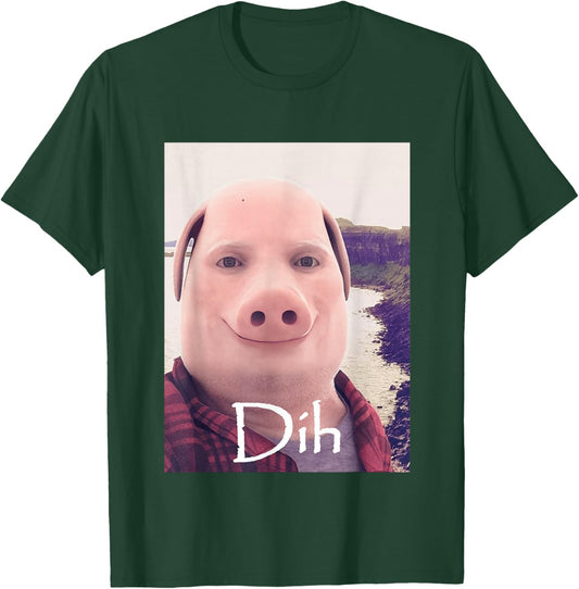 Dih John Pork Funny brainrot Calling Meme gen z dihh T-Shirt - T-Shirt | Forest