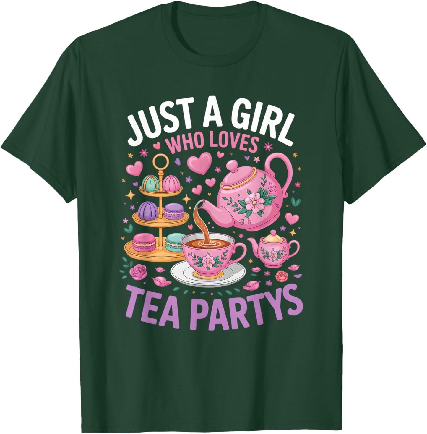 Girls Tea Party T-Shirt - T-Shirt | Forest