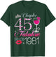 Chapter 45 Fabulous Since 1981 45th Birthday Queen Diamond T-Shirt - T-Shirt | Forest