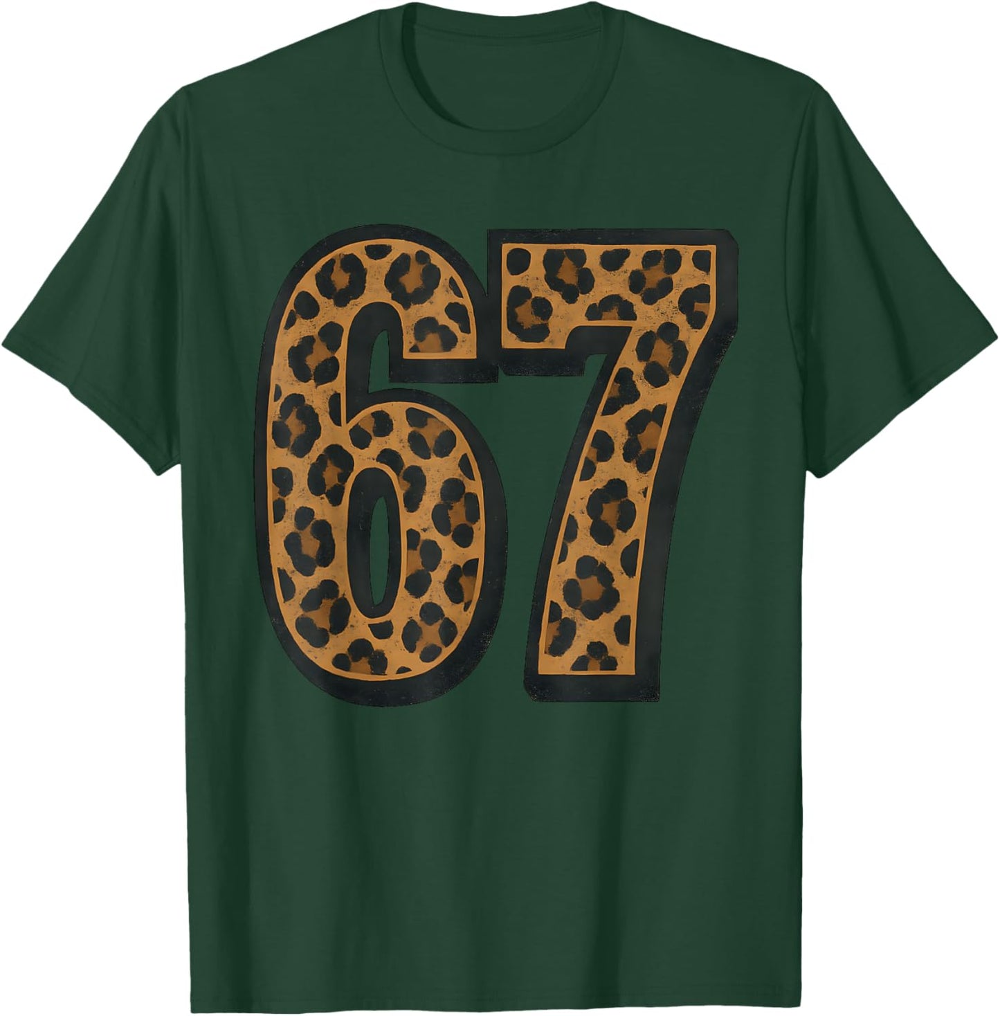 67 Sauvage Safari Vintage Style Léopard Imprimé Animal Six Seven T-Shirt - T-Shirt | Forest