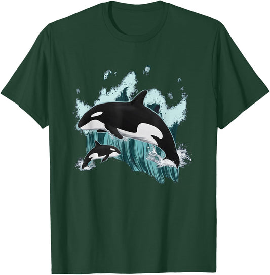 Orca Killer Whale Ocean Men Boys Kids Orca T-Shirt - T-Shirt | Forest