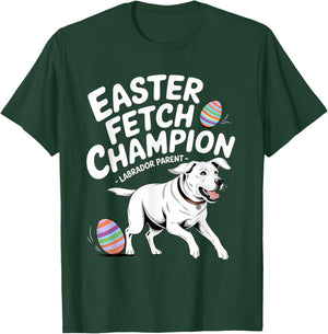 Labrador Retriever Bunny Springs Eggs Easter Lab Dog T-Shirt - T-Shirt | Forest