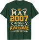 May 2007 Vintage 19 Years Awesome 19th Birthday T-Shirt - T-Shirt | Forest