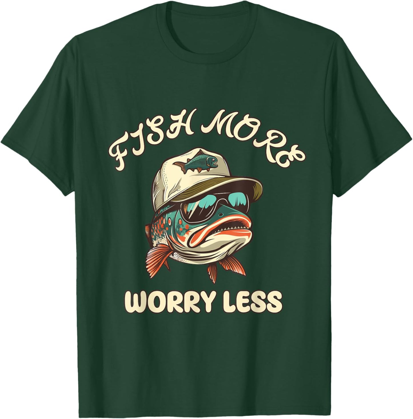 Trout Calling: Fish More Worry Less T-Shirt - T-Shirt | Forest