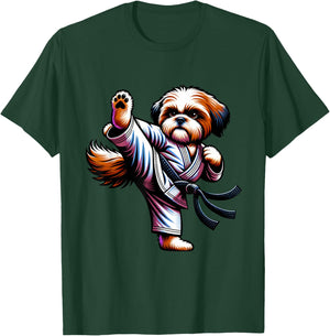 Karate Bolonka Dog Funny Design For Martial Arts Lovers Women T-Shirt - T-Shirt | Forest