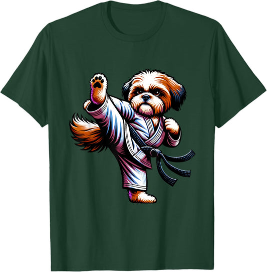 Karate Bolonka Dog Funny Design For Martial Arts Lovers Women T-Shirt - T-Shirt | Forest