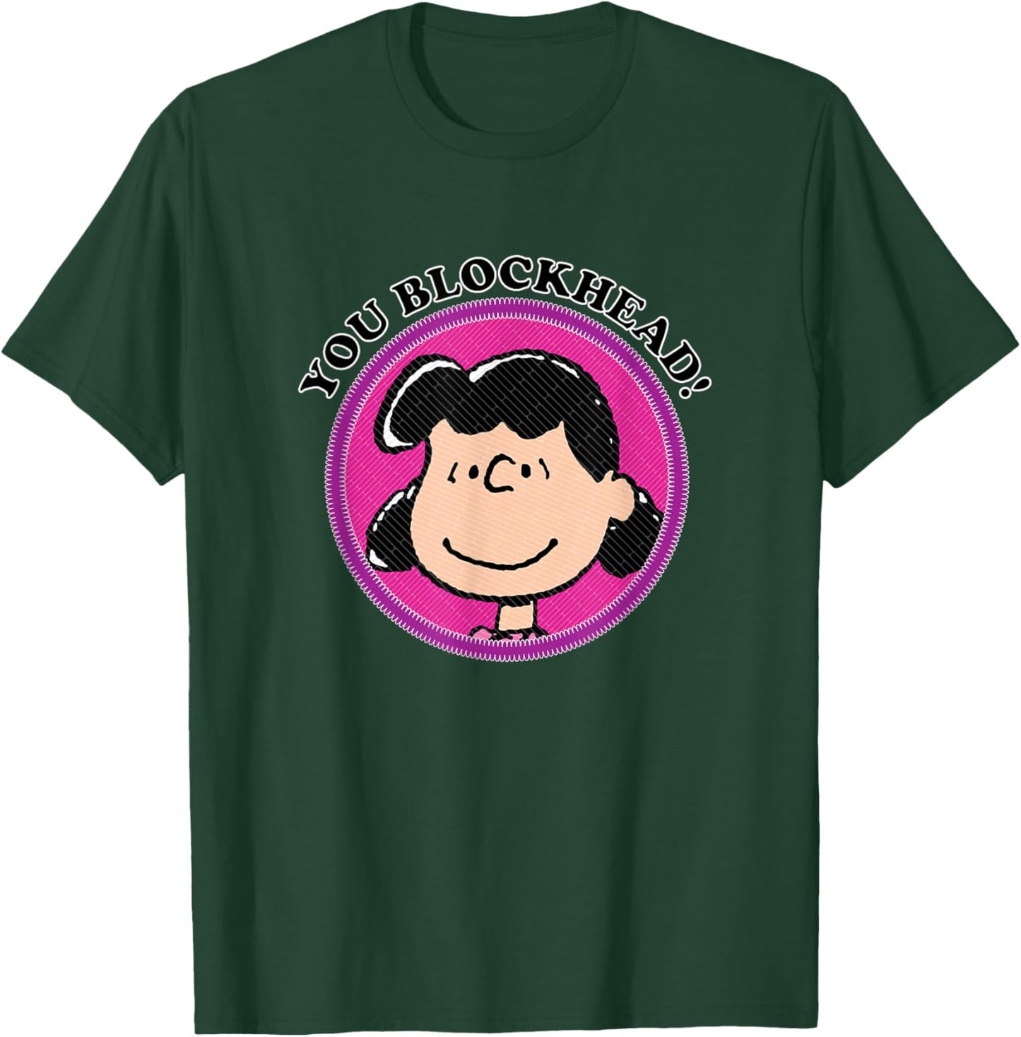 Peanuts You Blockhead Lucy Badge T-Shirt - T-Shirt | Forest