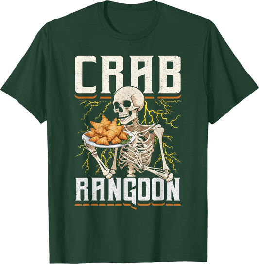 Crab Rangoon Skeleton Funny Chinese Food Costume T-Shirt - T-Shirt | Forest