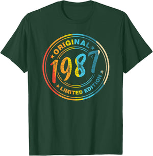 39.Geburtstag Retro Vintage 1987 Mann Frau Geschenk T-Shirt - T-Shirt | Forest