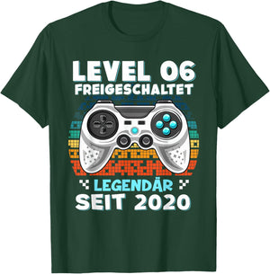Level 6 Years Birthday Shirt Boy Gamer 2020 Birthday T-Shirt - T-Shirt | Forest