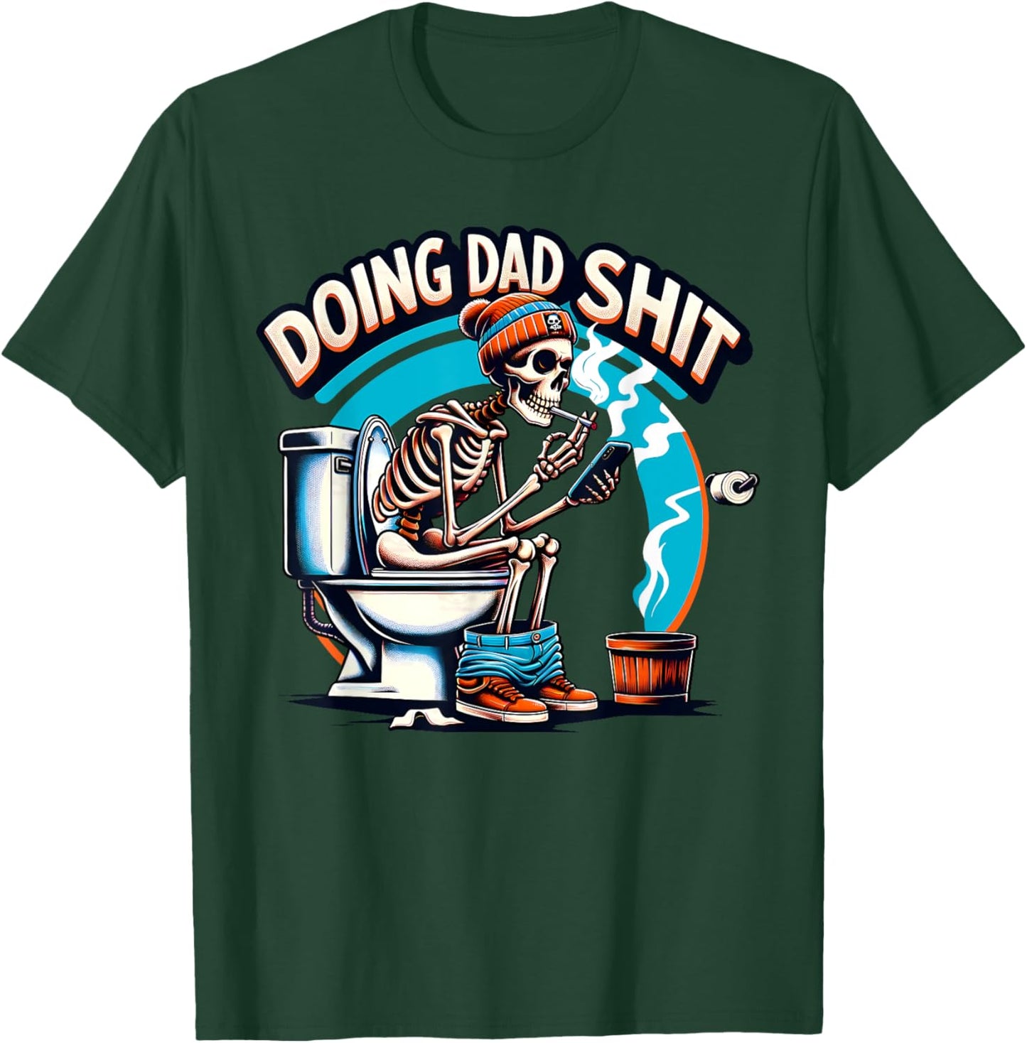Doing Dad Shit Step Dad Skeleton Dad Joke Happy Father's Day T-Shirt - T-Shirt | Forest