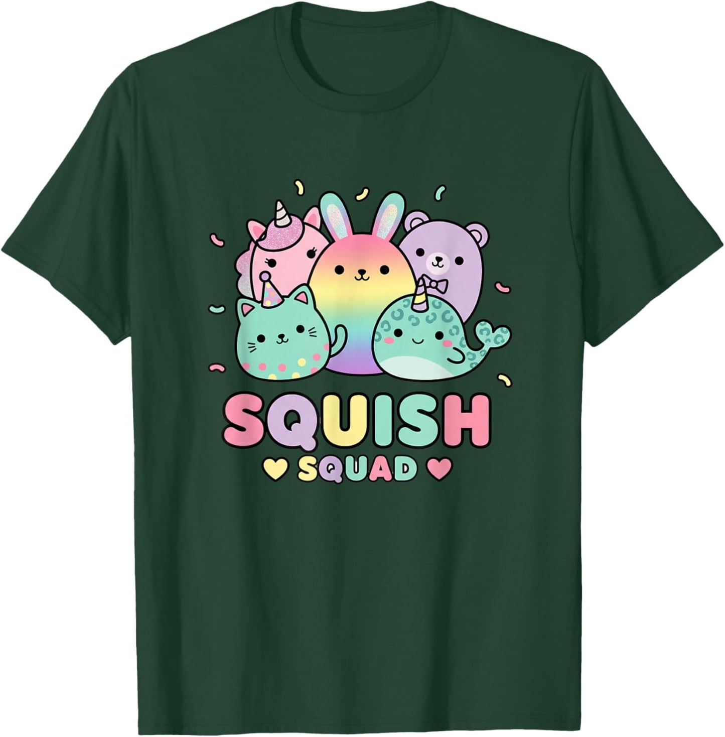 Friendship Squish Squad, Pastel Squishy Crew for Kids & Big T-Shirt - T-Shirt | Forest